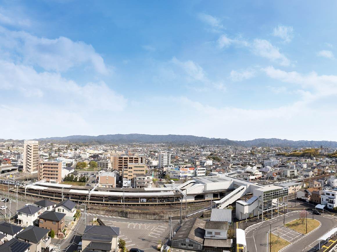 現地13階相当の眺望