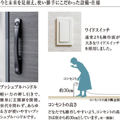 使い勝手にこだわった設備・仕様