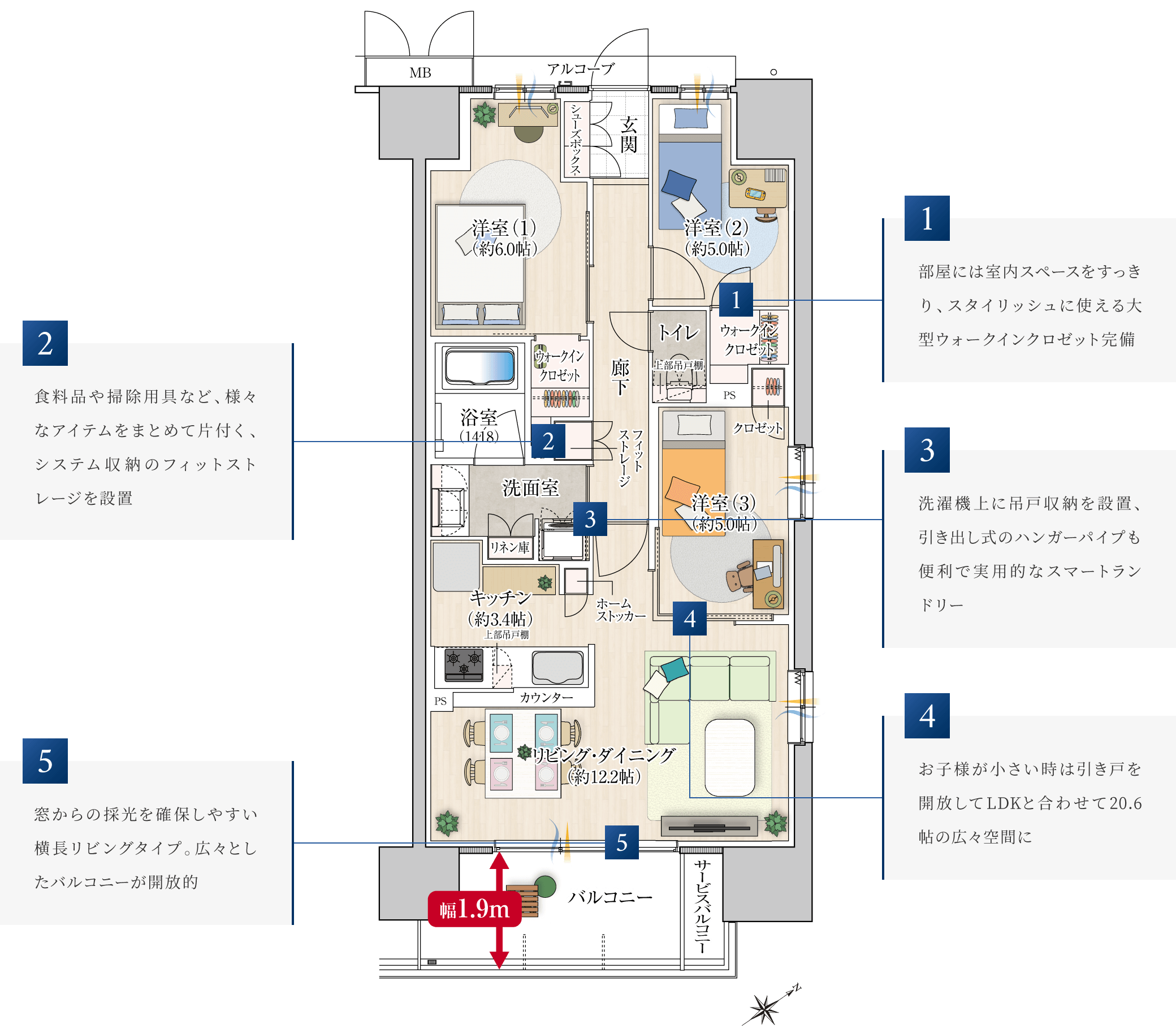 G type 家具イラスト図
